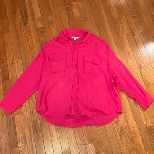 Hot Pink Button Down